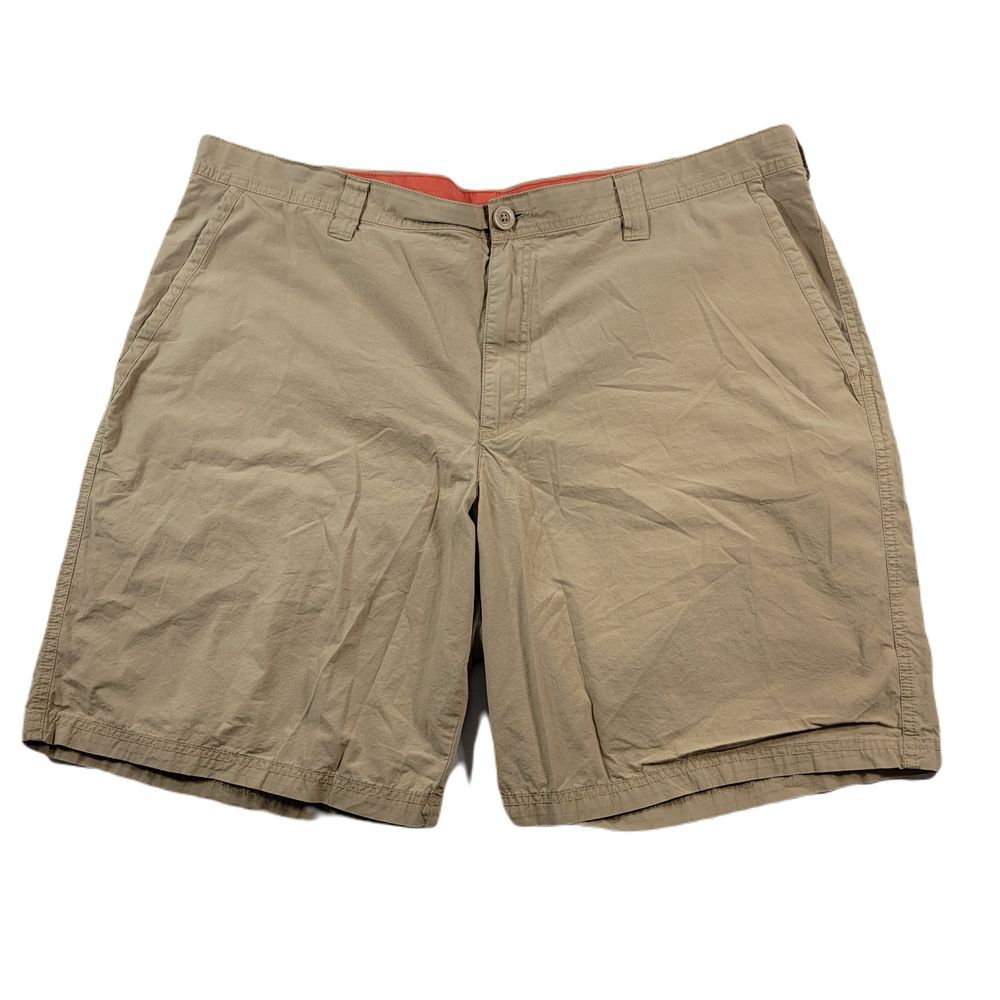 Columbia‎ Sportwear Shorts Men's 42 Tan Beige Button 10in. Summer Regular-Fit